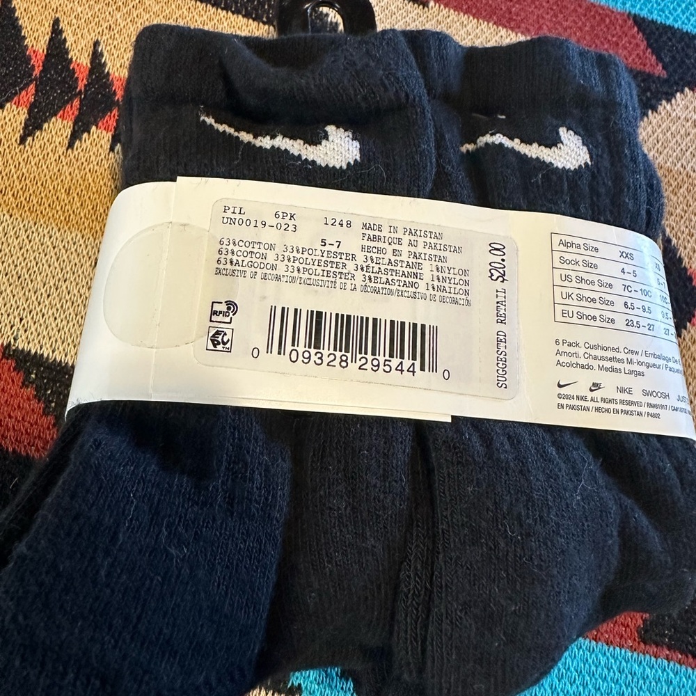 Nike Kid’s Black Athletic Socks